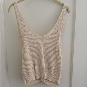 Liteweight Beach Knit Tank Top in Cream